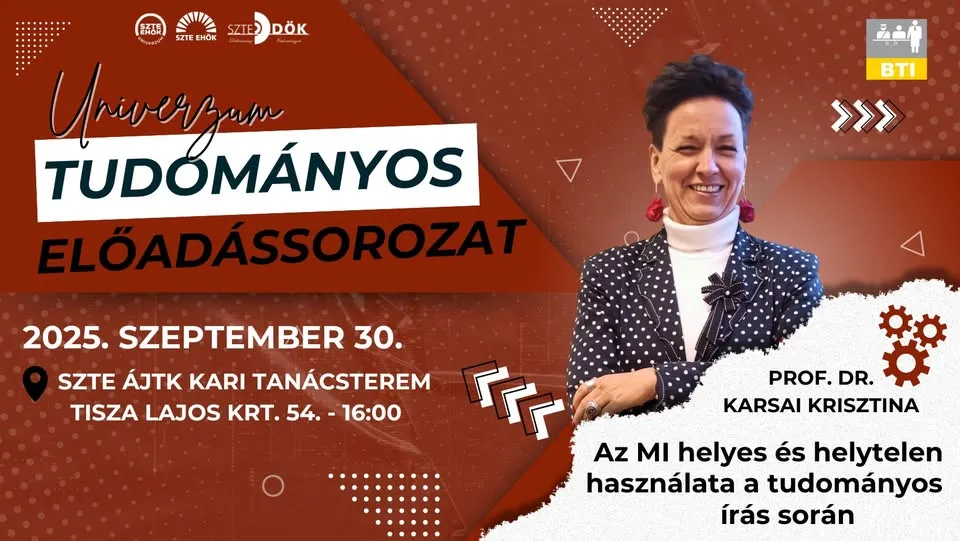 UNIVERZUM Scientific Lecture Series II. - Prof. Dr. Krisztina Karsai